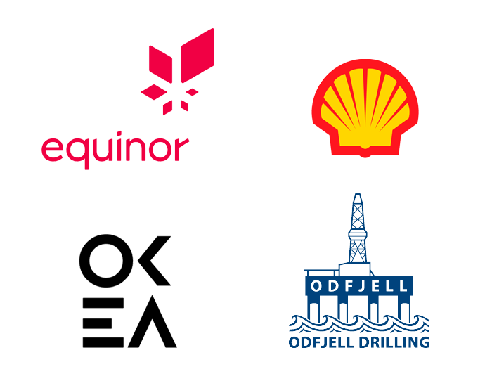 Equinor, OKEA, Odfjell Drilling and Shell logo